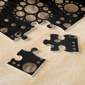 ロードガネシャ金ゴールドアンドブラックドットアート ジグソーパズル (側面)