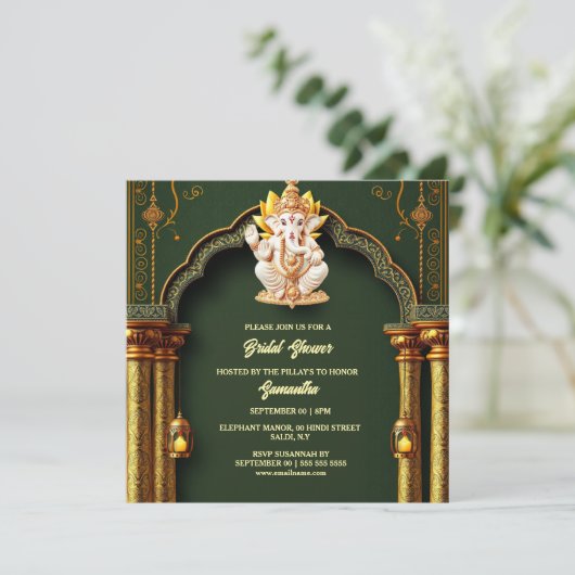 ロードガネッシュグリーン金ゴールドペイズリーエレガントアーチシック シーズンカード (スタンド正面)