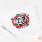 ロードキルレーシングステッカー 楕円形シール (封筒)