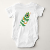 ロードクリシュナ遊ズ・ザ・フルートデザイン ベビーボディスーツ (裏面)