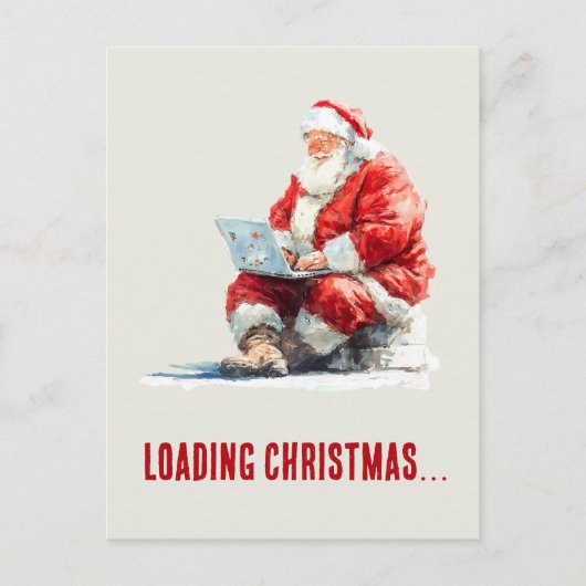 ロードクリスマスサンおもしろいタデザイン シーズンポストカード (正面)