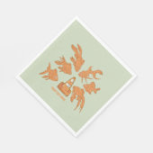 ロードコーンとオレンジ色の金魚 スタンダードランチョンナプキン (角)