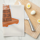 ロードコーンオレンジタラフィックコーン キッチンタオル (四つ折り)