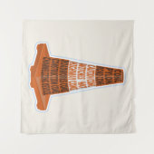 ロードコーンオレンジタラフィックコーン タペストリー (正面(横))