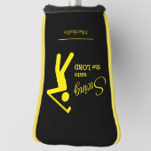 ロードゴルファーのシルエット名パターにスイング ゴルフヘッドカバー (回転90)