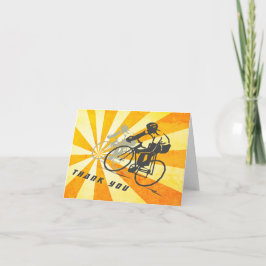 ロードサイクリストとレトロ日が差すことサイクリング サンキューカード