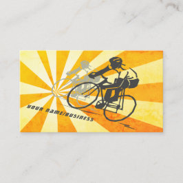ロードサイクリストとレトロ日が差すことサイクリング 名刺