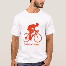 ロードサイクリングのシルエット アクション ライフスタイル デザイン Tシャツ