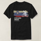 ロードサイクリングスロベニア自転車スピードサイクリング Tシャツ (デザイン正面)