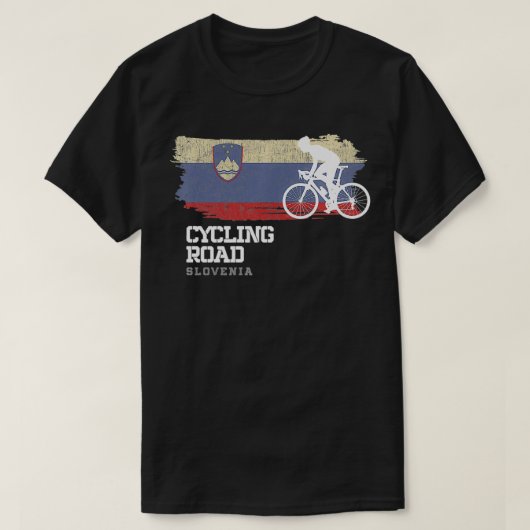 ロードサイクリングスロベニア自転車スピードサイクリング Tシャツ (デザイン正面)
