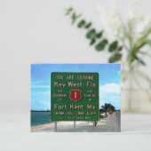 ロードサイン離れの鍵西，フロリダヴィンテージ ポストカード (スタンド正面)