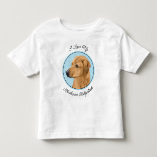 ロードシアン・リッジバックの絵画 - オリジナルの犬のアート トドラーTシャツ