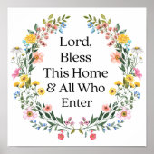 ロードシ賛美ャムホームファミリーホームデコール引用文 ポスター (正面)