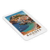 ロードスギリシャイラストレーショントラベルアートヴィンテージ マグネット (右側)