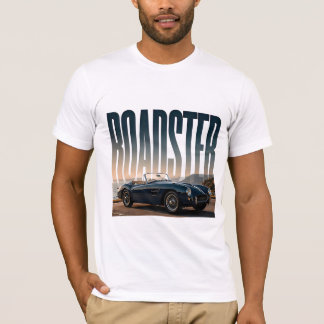 ロードスターの高級オープンロード エディトリアル グラフィック Tシャツ