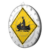 ロードスノーモービル警告標識スノーウィンター ダーツボード (正面右)