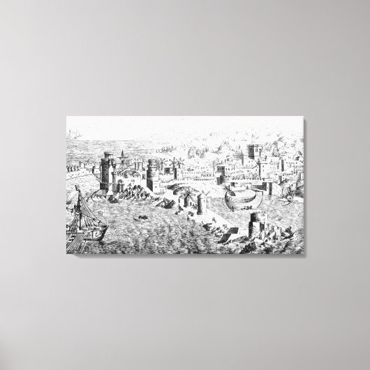 ロードス島の地図 キャンバスプリント (正面)