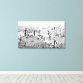 ロードス島の地図 キャンバスプリント (インサイチュ (ウッドフロア))