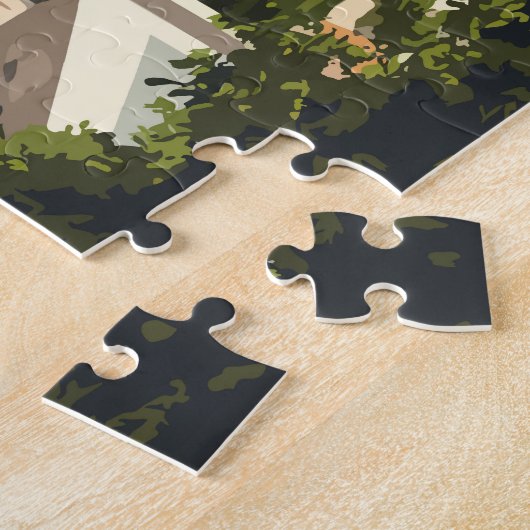 ロードセギリシャオールドタウントラベルアートヴィンテージ ジグソーパズル (側面)