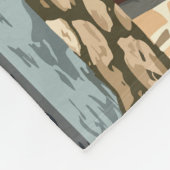 ロードセギリシャオールドタウントラベルアートヴィンテージ フリースブランケット (角)