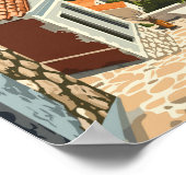 ロードセギリシャオールドタウントラベルアートヴィンテージ ポスター (角)