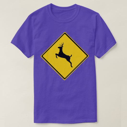 ロードディア警告標識 Tシャツ (デザイン正面)