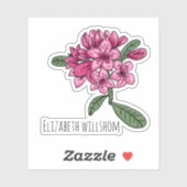 ロードデンドロンパーソナライズされた名ビニールステッカー シール (シート)