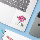 ロードデンドロンパーソナライズされた名ビニールステッカー シール (ノートパソコンとiPhone)