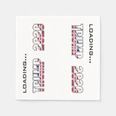 ロードトランプ2020 USA選挙タイポグラフィ スタンダードカクテルナプキン (正面)