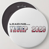 ロードトランプ2020 USA選挙タイポグラフィ 缶バッジ (正面&裏面)