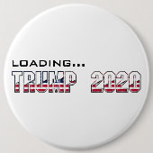 ロードトランプ2020 USA選挙タイポグラフィ 缶バッジ (正面)