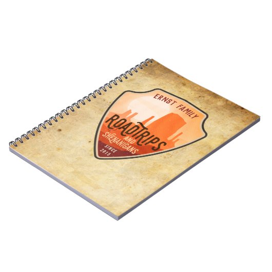 ロードトリップとシェナニガン砂漠トラベルジャーナル ノートブック (左側)