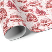 ロードトリップのホリデーホテル |赤 ラッピングペーパー (ロールコーナー)