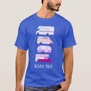 ロードトリップカンパーヴァンライフRVトレーラカスタムー Tシャツ