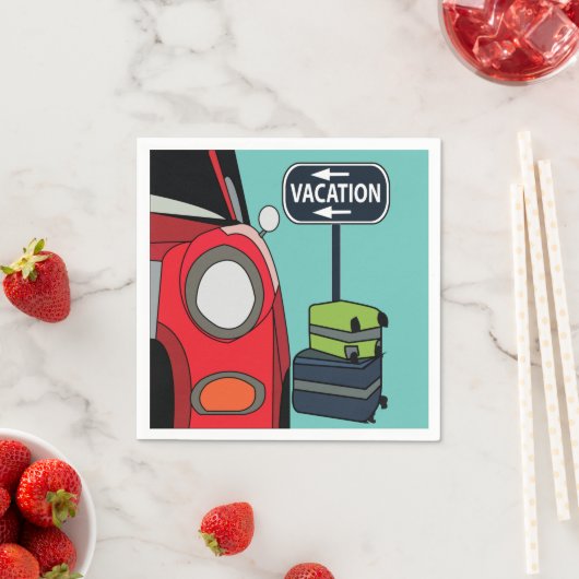 ロードトリップサマーバケーションパーティー スタンダードカクテルナプキン (インサイチュ)