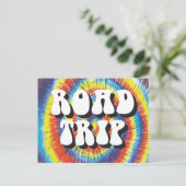 ロードトリップタイダイデザイン ポストカード (スタンド正面)