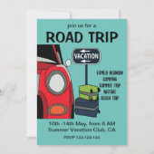 ロードトリップトラベルサマーバケーション 招待状 (正面)