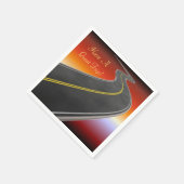 ロードトリップパーソナライズされたサンセットハイウェイナプキンス スタンダードカクテルナプキン (角)