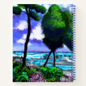 ロードトリップパーソナライズされたジャーナルw/Seascape Art ノートブック (裏面)