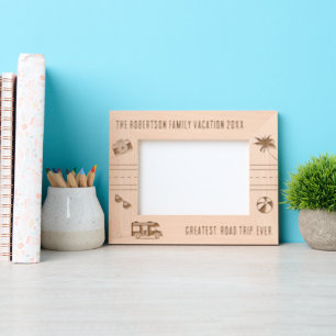 ロードトリップファミリーバカンスパーソナライズされたトラベル7x5 レーザー彫刻フレーム