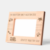 ロードトリップファミリーバカンスパーソナライズされたトラベル7x5 レーザー彫刻フレーム (左)