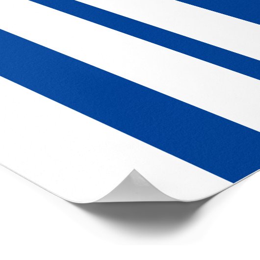 ロードトリップファミリー懇親会ツリーブルーアンドホワイト ポスター (角)