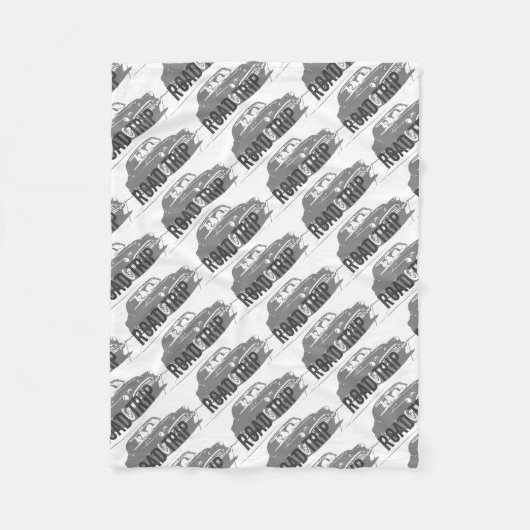 ロードトリップヴィンテージカー フリースブランケット (正面)