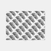 ロードトリップヴィンテージカー フリースブランケット (正面(横))