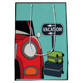 ロードトリップ休暇 ミディアムペーパーバッグ (裏面)