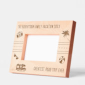 ロードトリップ家族パーソナライズされたバケーショントラベル6x4 レーザー彫刻フレーム (左)