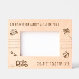 ロードトリップ家族パーソナライズされたバケーショントラベル6x4 レーザー彫刻フレーム