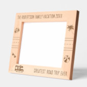 ロードトリップ家族パーソナライズされた休暇旅行10x8 レーザー彫刻フレーム (左)