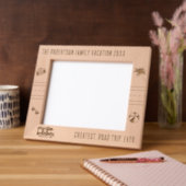 ロードトリップ家族パーソナライズされた休暇旅行10x8 レーザー彫刻フレーム (左)