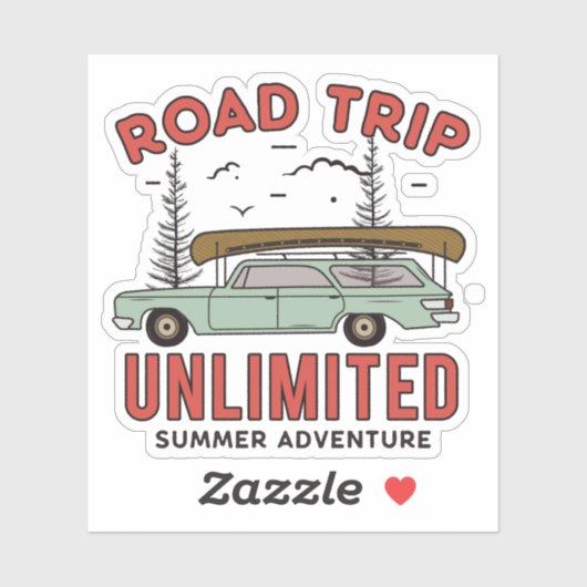 ロードトリップ無制限カーキャンプ |ダイカットのシール シール (シート)